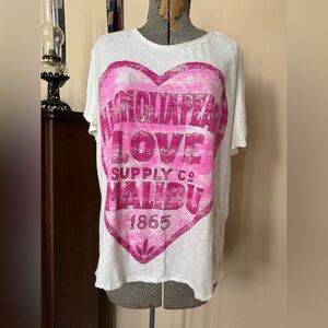 Retired Magnolia Pearl Robina "Love is the Only Way" NWT Tee T-shirt